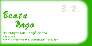 beata mago business card